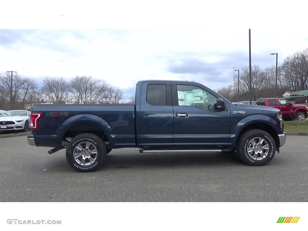 2017 F150 XLT SuperCab 4x4 - Blue Jeans / Earth Gray photo #8