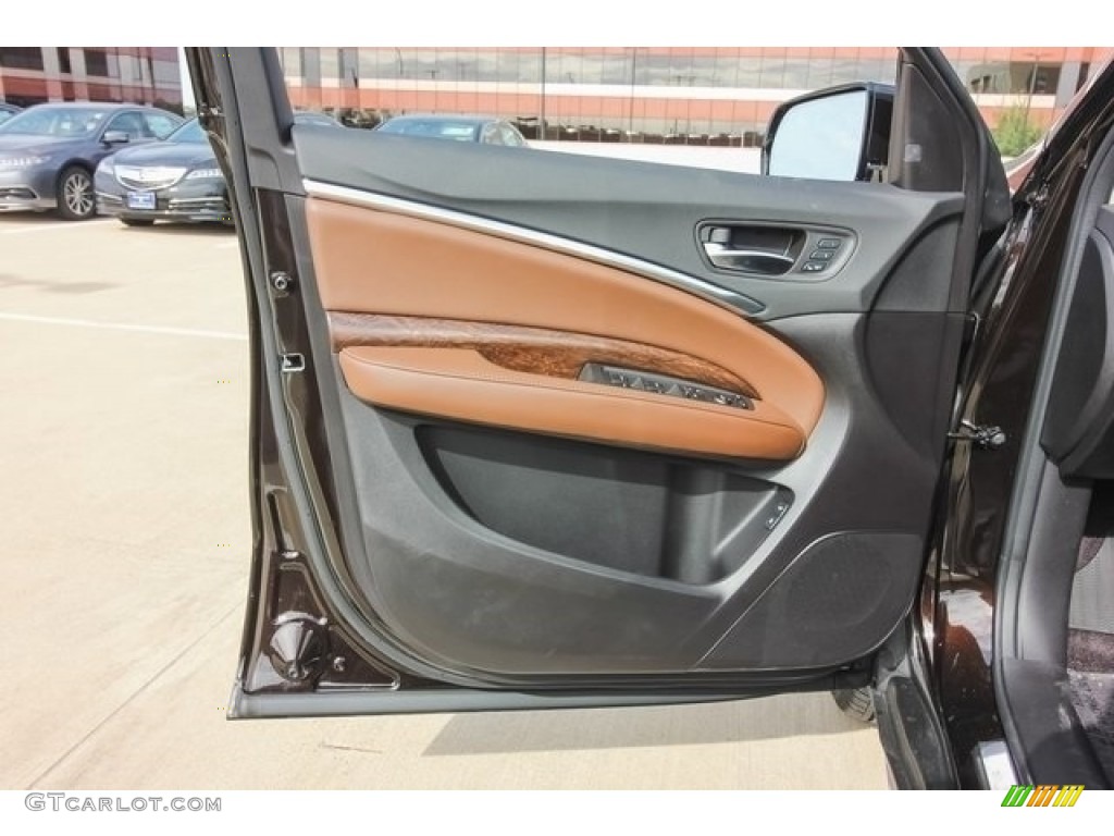 2017 Acura MDX Advance SH-AWD Espresso Door Panel Photo #118396172