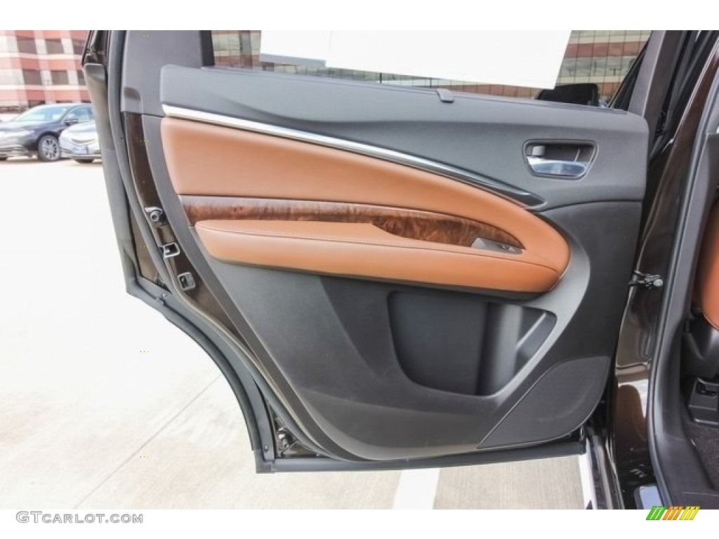 2017 Acura MDX Advance SH-AWD Espresso Door Panel Photo #118396253