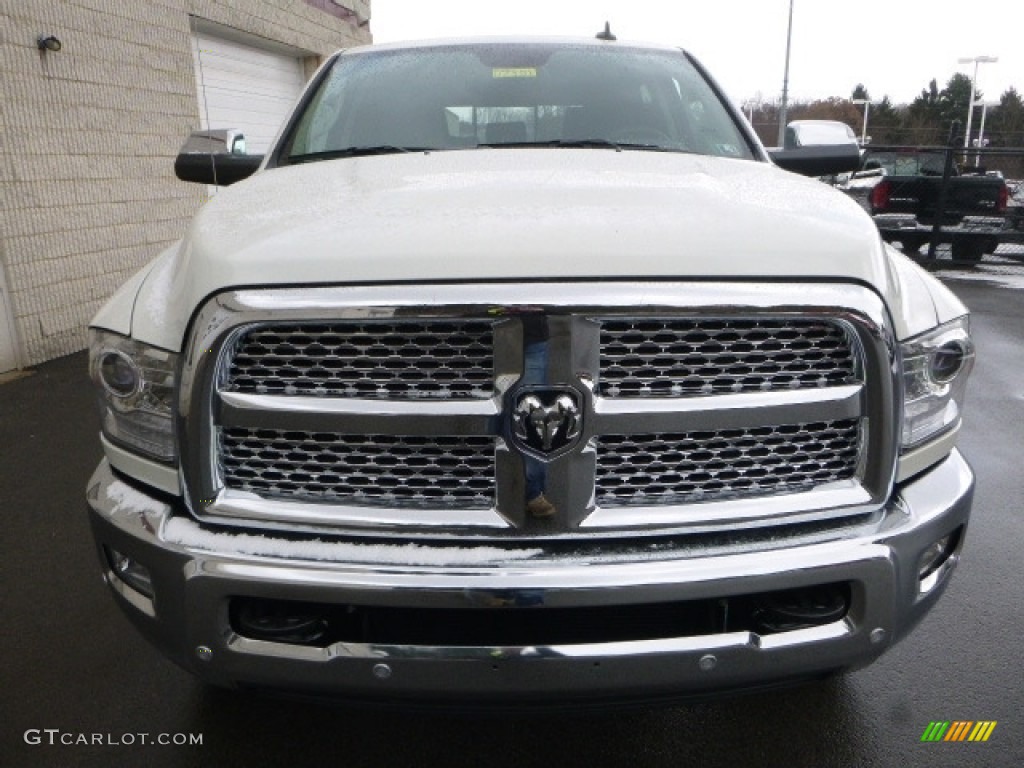 2017 2500 Laramie Mega Cab 4x4 - Pearl White / Black photo #11