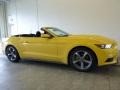 2016 Triple Yellow Tricoat Ford Mustang V6 Convertible  photo #1