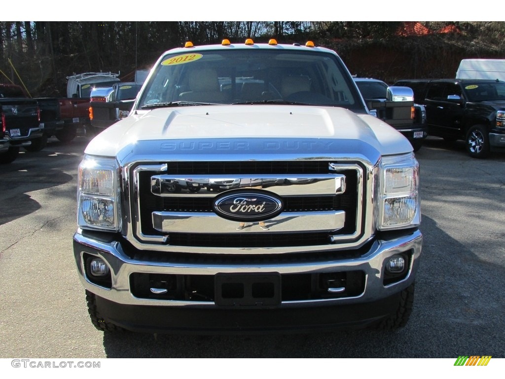 2012 F350 Super Duty Lariat Crew Cab 4x4 Dually - Oxford White / Adobe photo #2