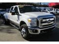 Oxford White - F350 Super Duty Lariat Crew Cab 4x4 Dually Photo No. 3
