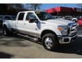 Oxford White - F350 Super Duty Lariat Crew Cab 4x4 Dually Photo No. 4