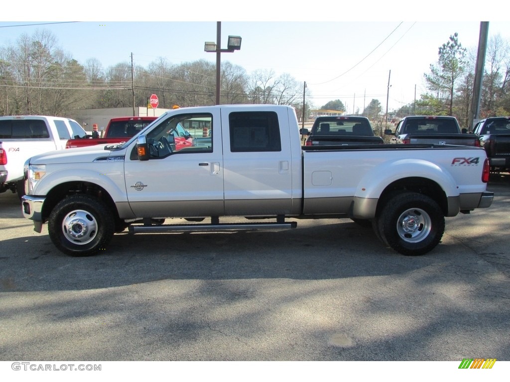 2012 F350 Super Duty Lariat Crew Cab 4x4 Dually - Oxford White / Adobe photo #11