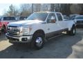 Oxford White - F350 Super Duty Lariat Crew Cab 4x4 Dually Photo No. 12