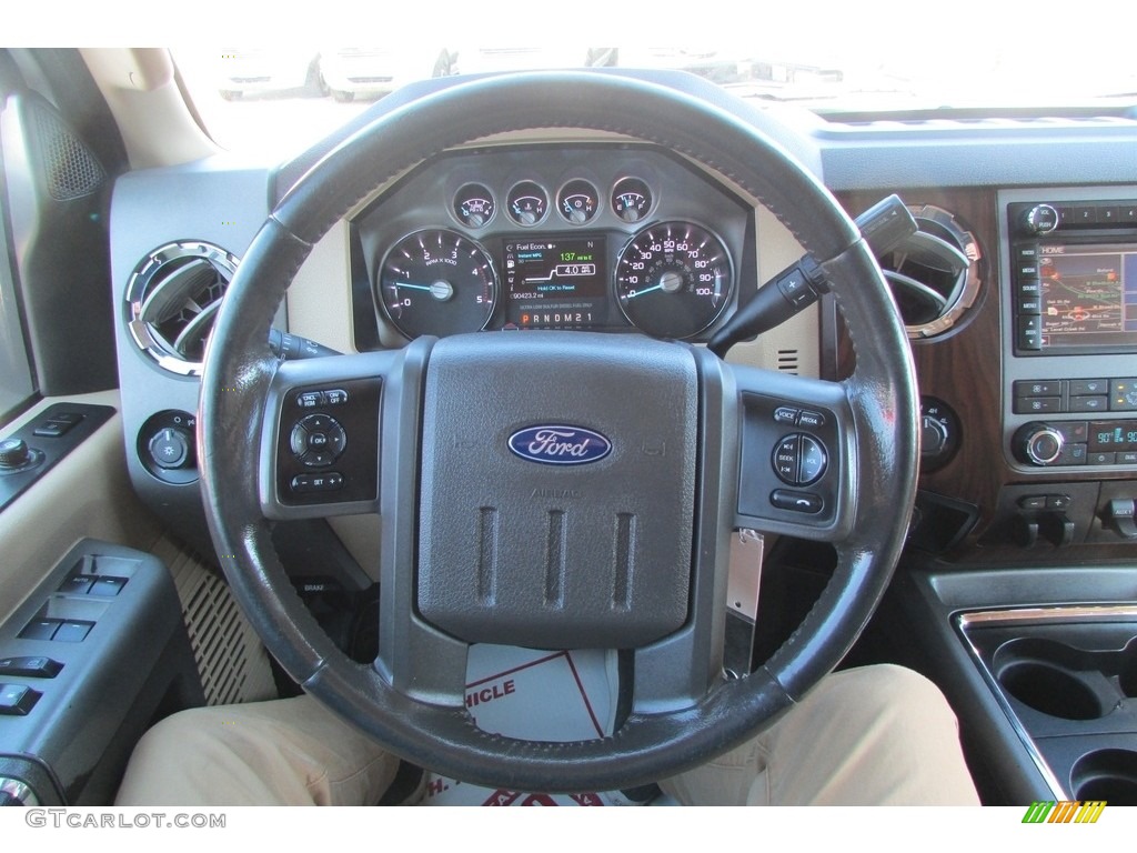 2012 F350 Super Duty Lariat Crew Cab 4x4 Dually - Oxford White / Adobe photo #20