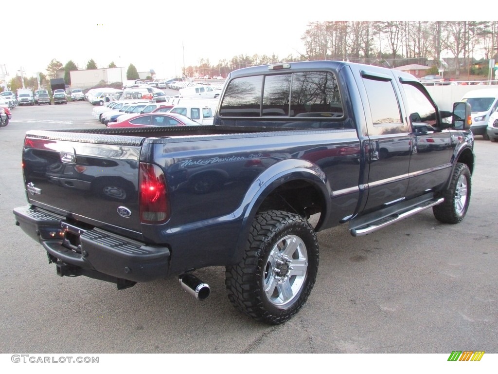 2005 F250 Super Duty Lariat Crew Cab 4x4 - True Blue Metallic / Black photo #5