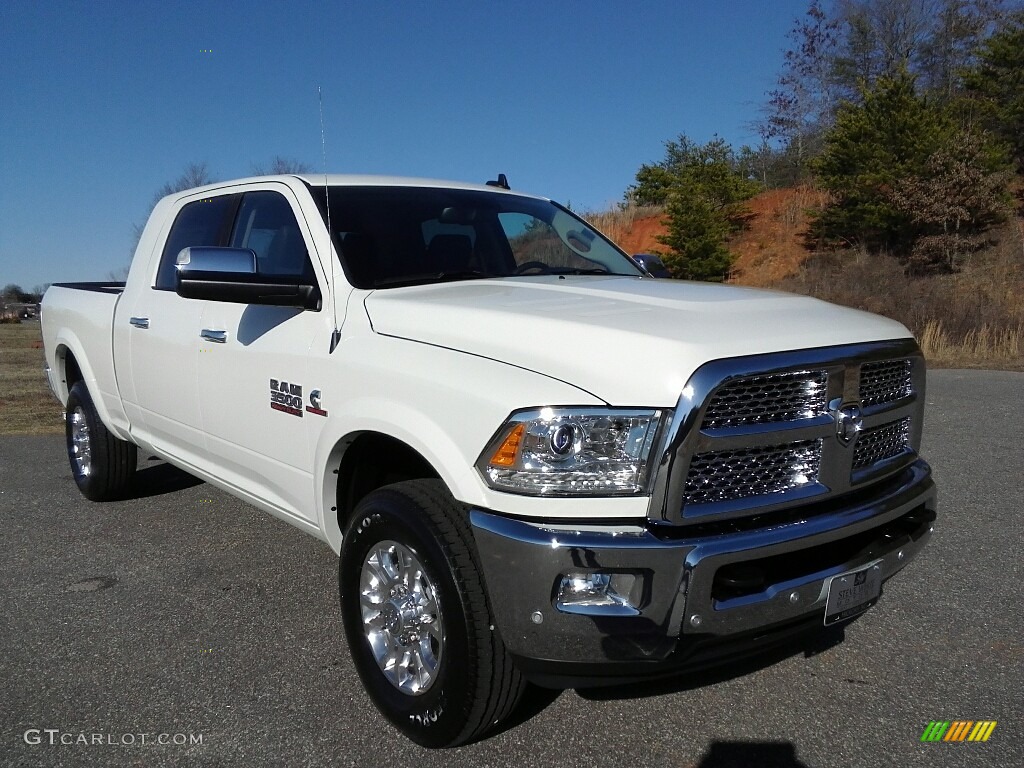 Pearl White 2017 Ram 3500 Laramie Mega Cab 4x4 Exterior Photo #118403183