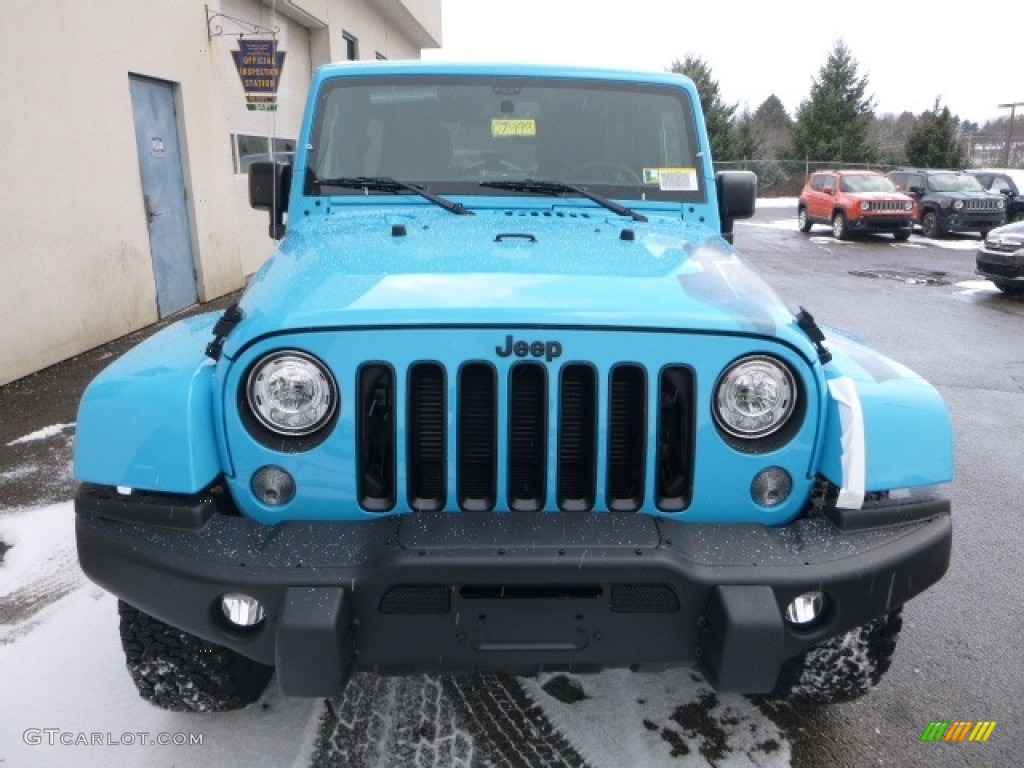 Chief Blue 2017 Jeep Wrangler Unlimited Winter Edition 4x4 Exterior Photo #118403726