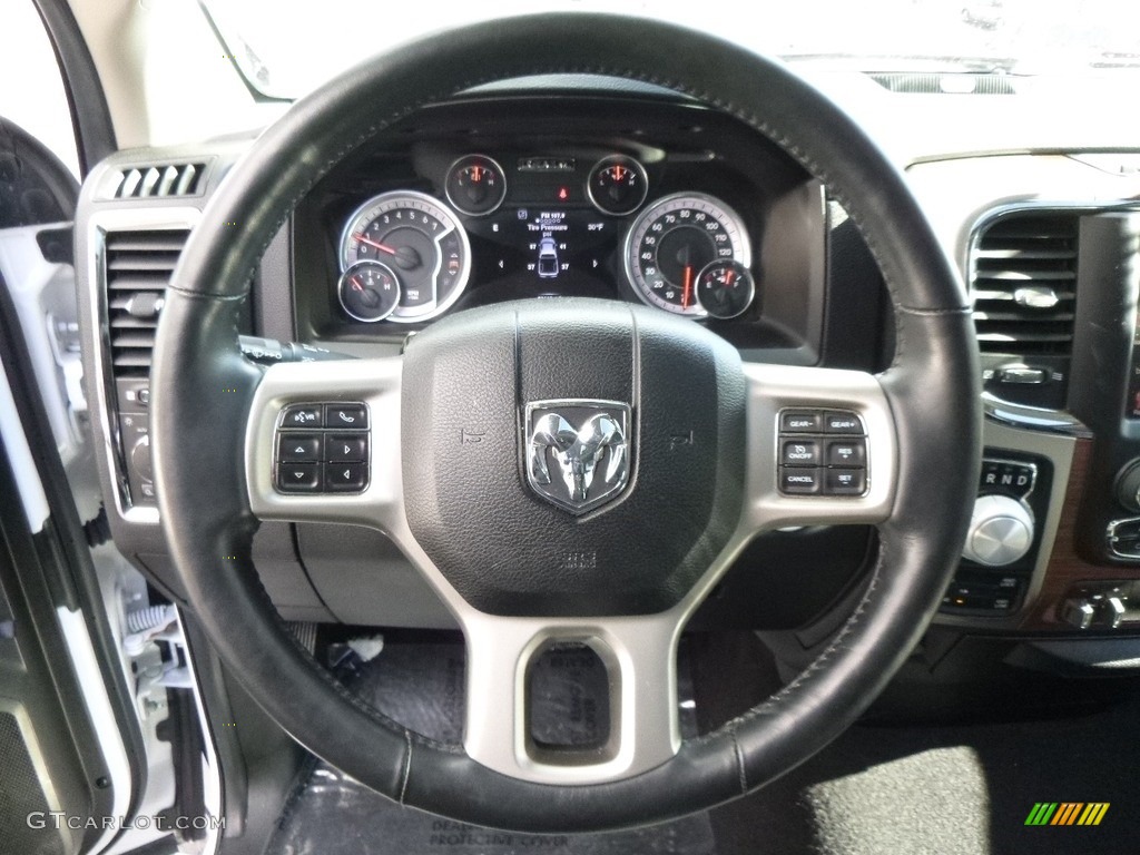 2014 1500 Laramie Quad Cab 4x4 - Bright White / Black photo #15