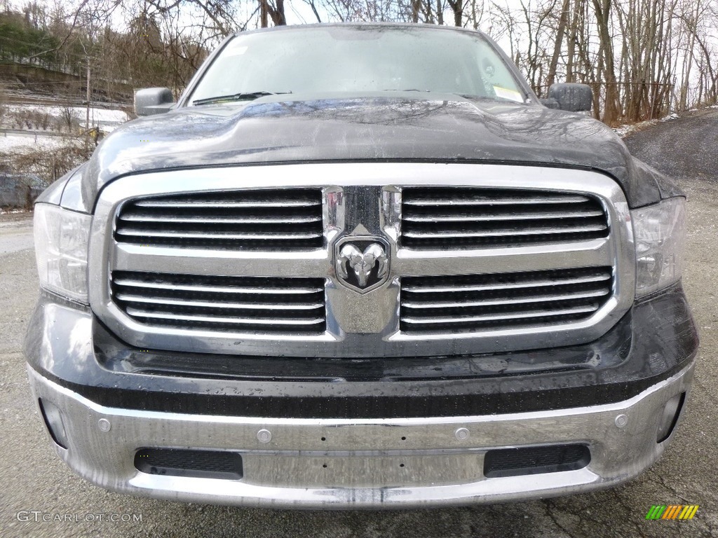 2017 1500 Big Horn Crew Cab 4x4 - Black Clear-Coat / Black/Diesel Gray photo #7