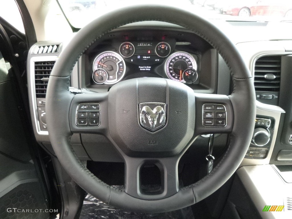 2017 1500 Big Horn Crew Cab 4x4 - Black Clear-Coat / Black/Diesel Gray photo #20