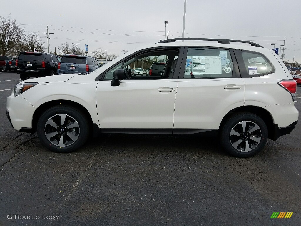 2017 Forester 2.5i - Crystal White Pearl / Gray photo #3