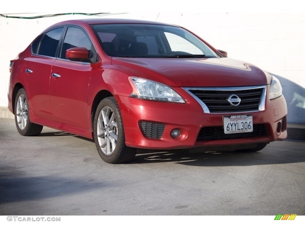 2013 Sentra SR - Red Brick / Charcoal photo #1