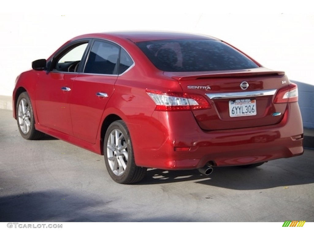 2013 Sentra SR - Red Brick / Charcoal photo #2
