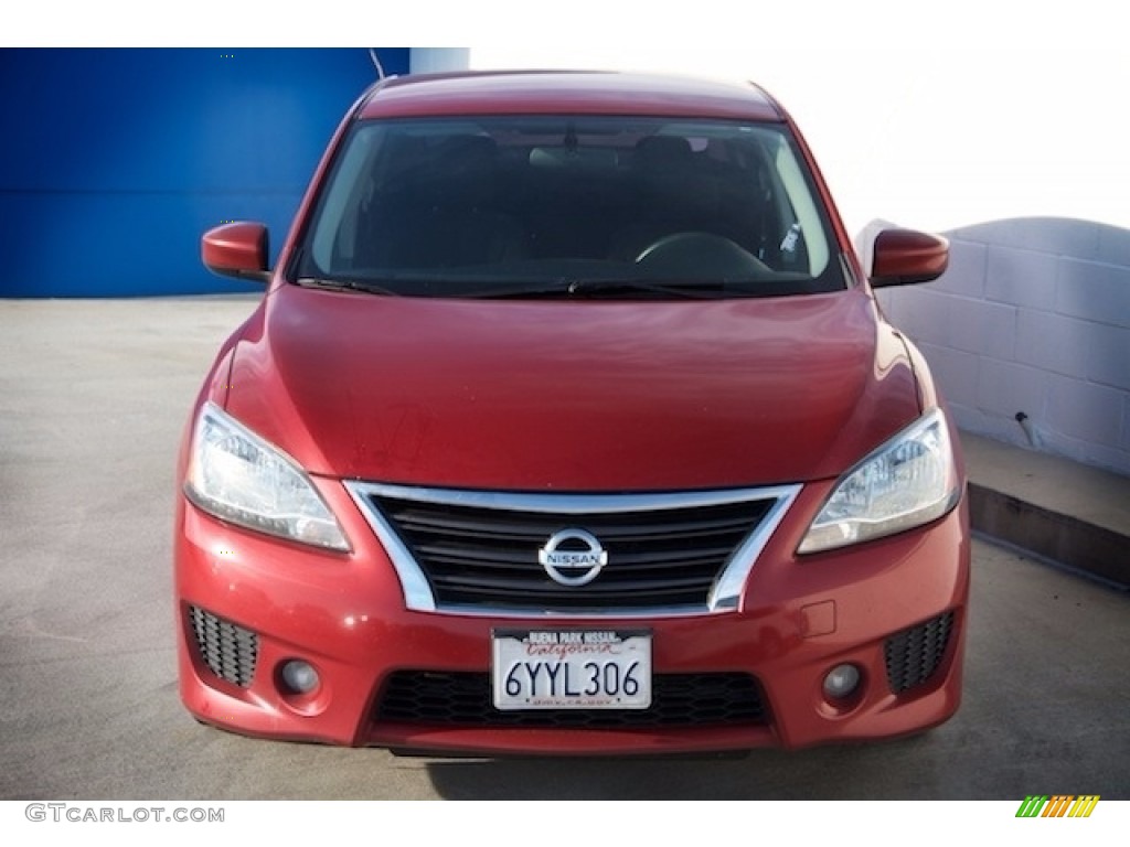 2013 Sentra SR - Red Brick / Charcoal photo #7