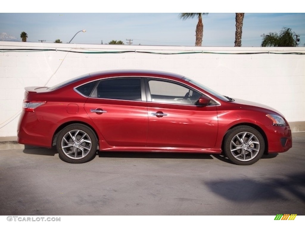 2013 Sentra SR - Red Brick / Charcoal photo #8