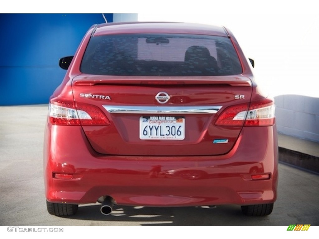 2013 Sentra SR - Red Brick / Charcoal photo #9