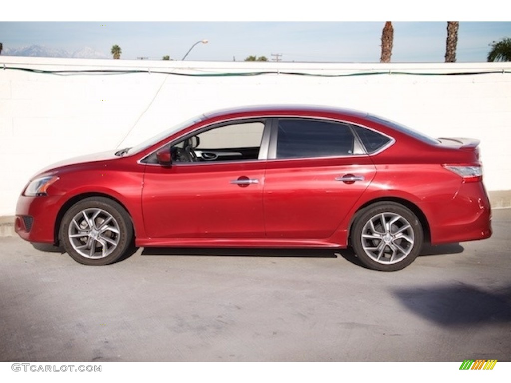 2013 Sentra SR - Red Brick / Charcoal photo #10