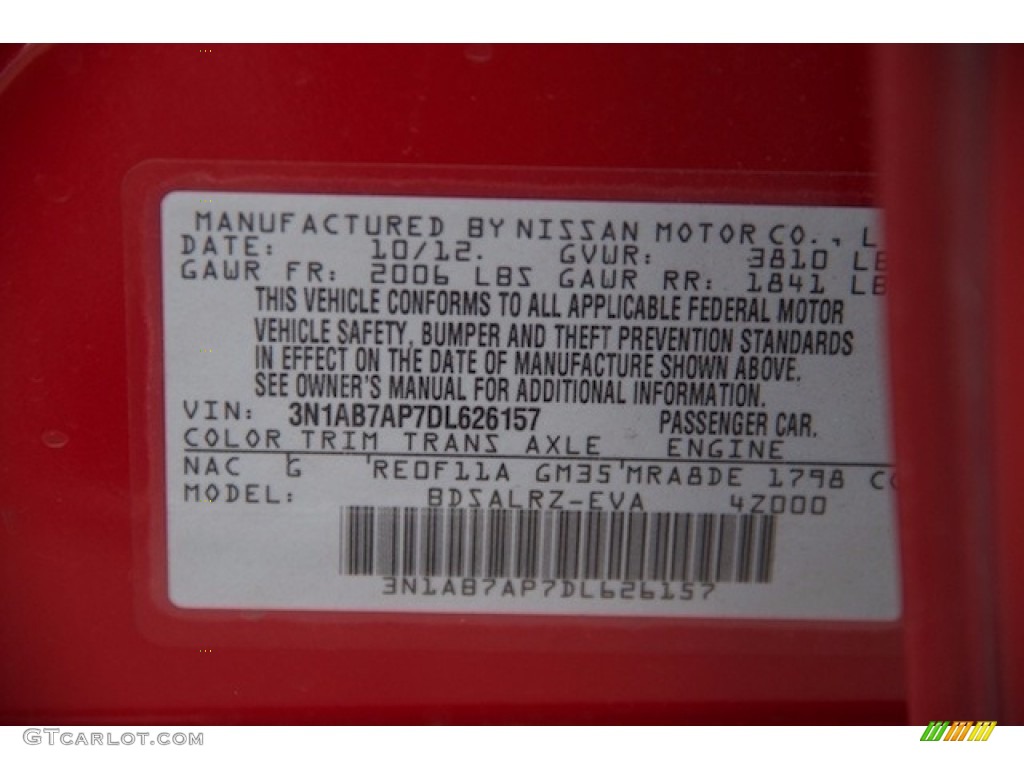 2013 Sentra SR - Red Brick / Charcoal photo #28