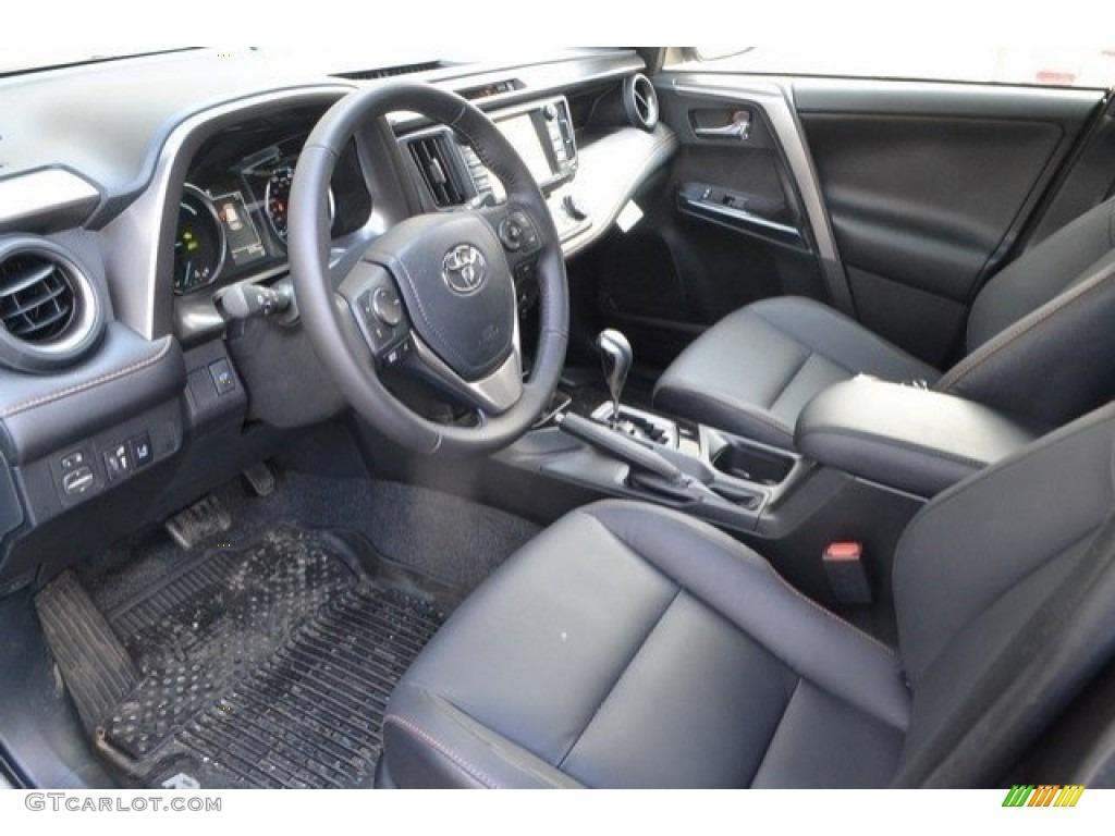 Black Interior 2017 Toyota RAV4 SE AWD Hybrid Photo #118412378
