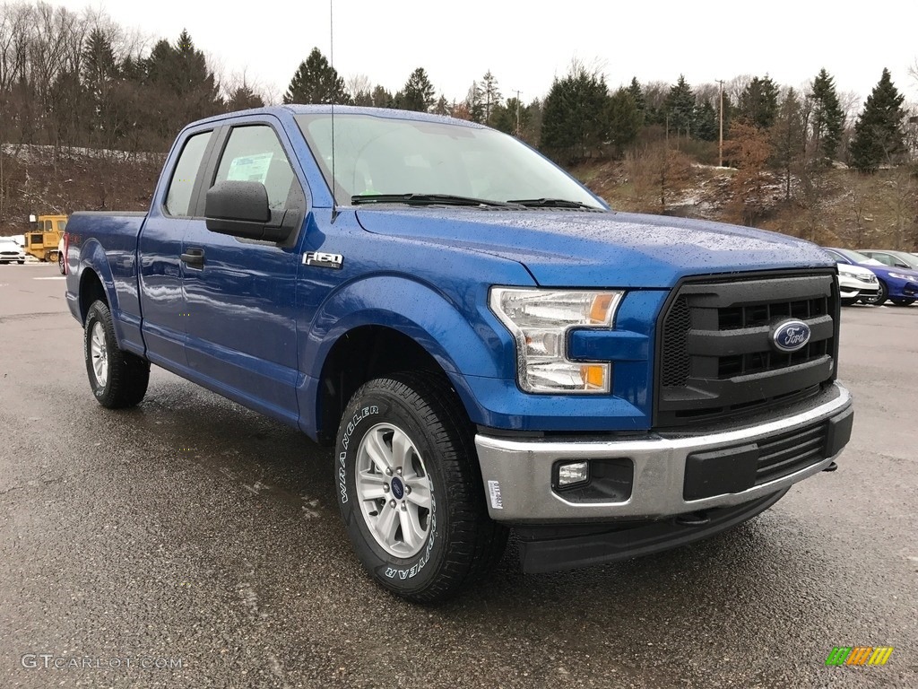 2017 F150 XL SuperCab 4x4 - Lightning Blue / Earth Gray photo #3