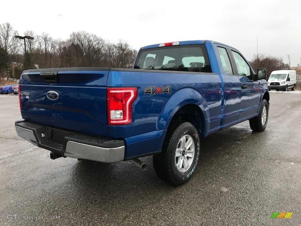2017 F150 XL SuperCab 4x4 - Lightning Blue / Earth Gray photo #4