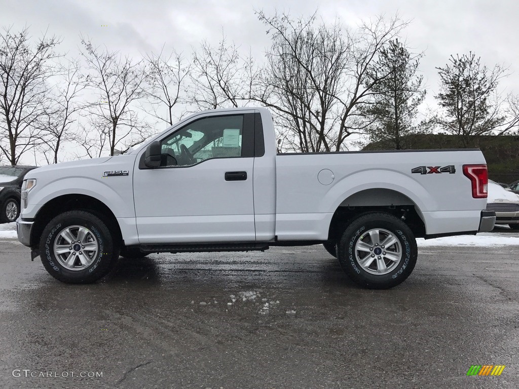 2017 F150 XL Regular Cab 4x4 - Oxford White / Earth Gray photo #1