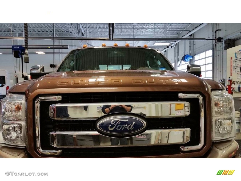 2011 F250 Super Duty King Ranch Crew Cab 4x4 - Golden Bronze Metallic / Black Two Tone Leather photo #1