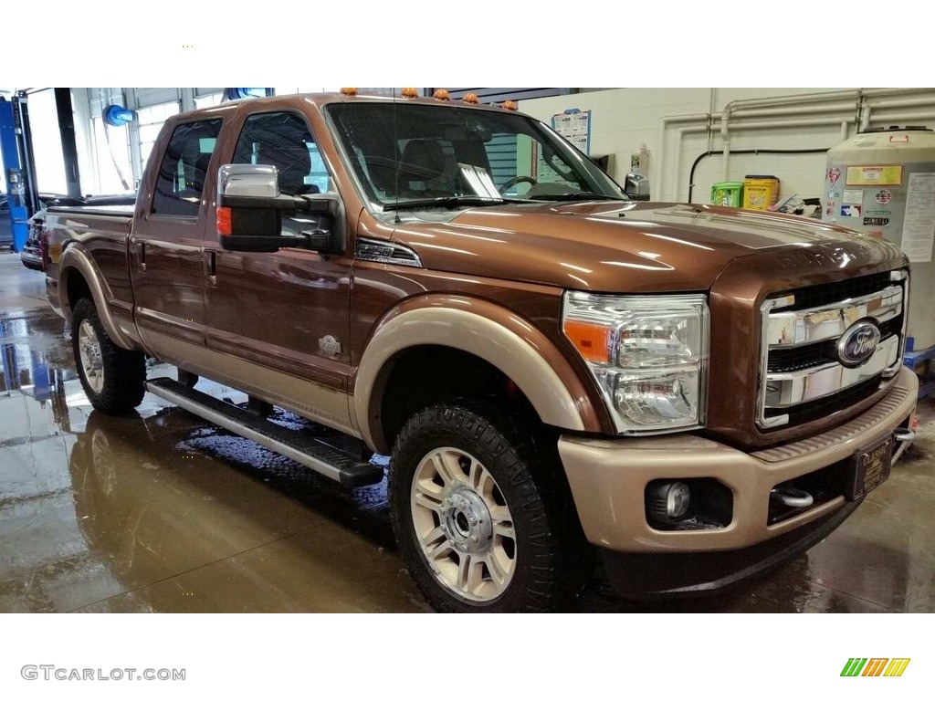 2011 F250 Super Duty King Ranch Crew Cab 4x4 - Golden Bronze Metallic / Black Two Tone Leather photo #5