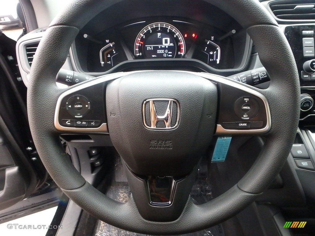 2017 Honda CR-V LX AWD Black Steering Wheel Photo #118418605