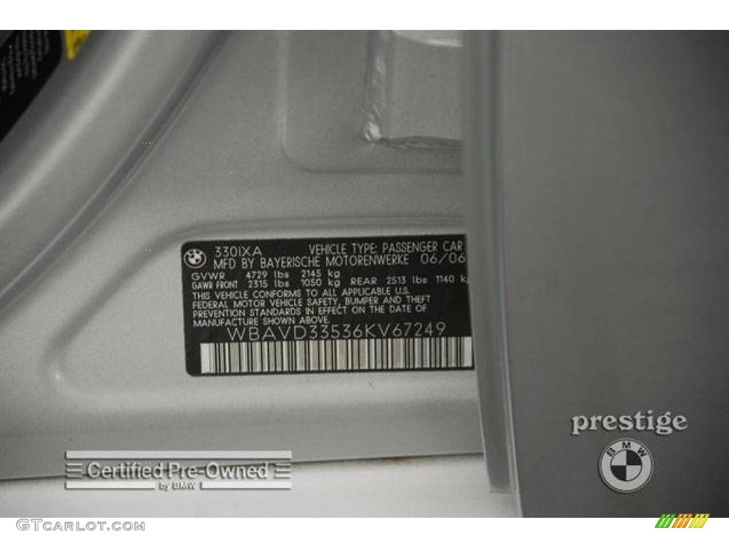 2006 3 Series 330xi Sedan - Titanium Silver Metallic / Black photo #10