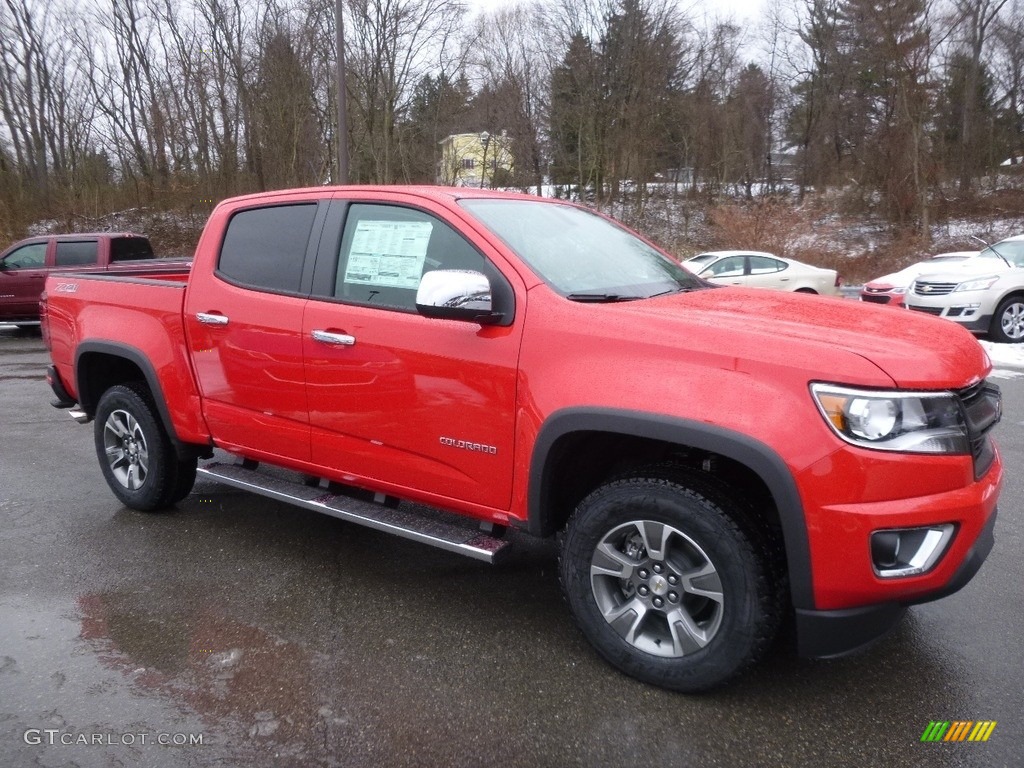 2017 Colorado Z71 Crew Cab 4x4 - Red Hot / Jet Black photo #3