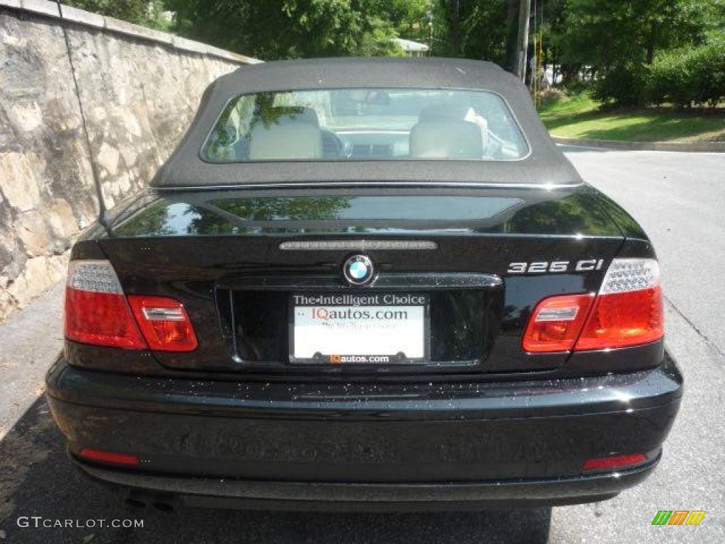 2006 3 Series 325i Convertible - Jet Black / Sand photo #14
