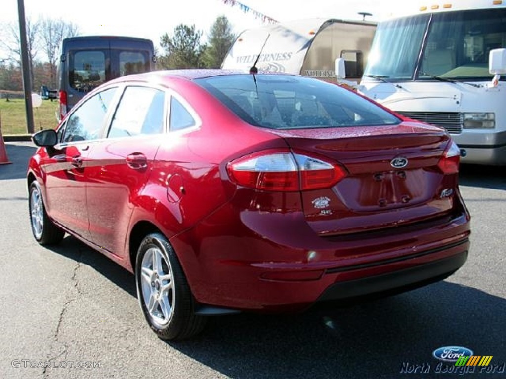 2017 Fiesta SE Sedan - Ruby Red / Medium Light Stone photo #3