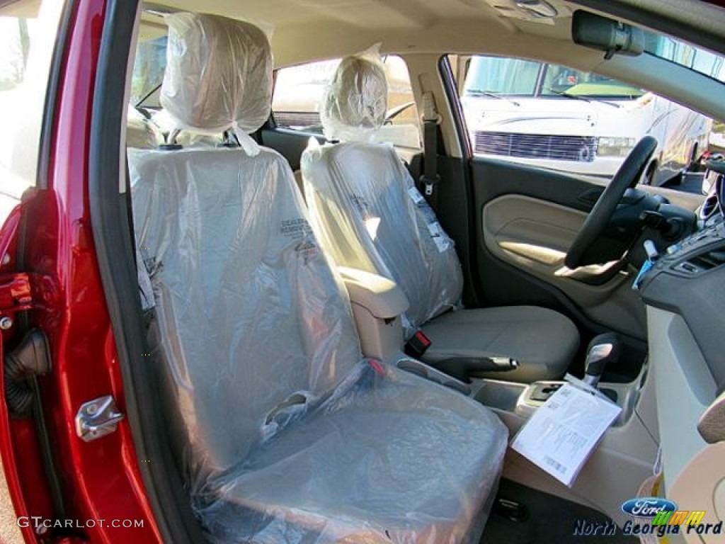 2017 Fiesta SE Sedan - Ruby Red / Medium Light Stone photo #12