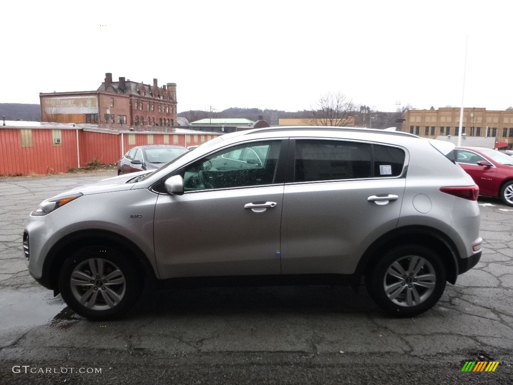 2017 Sportage LX AWD - Sparkling Silver / Black photo #6