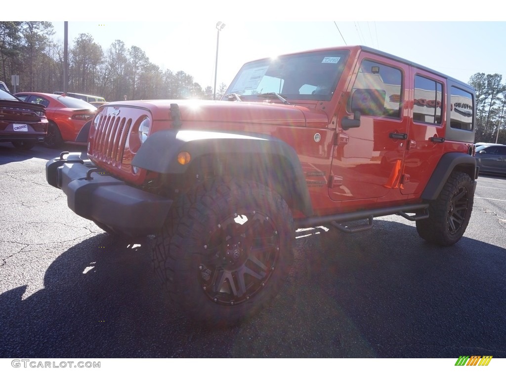 2017 Wrangler Unlimited Sport 4x4 - Firecracker Red / Black photo #3