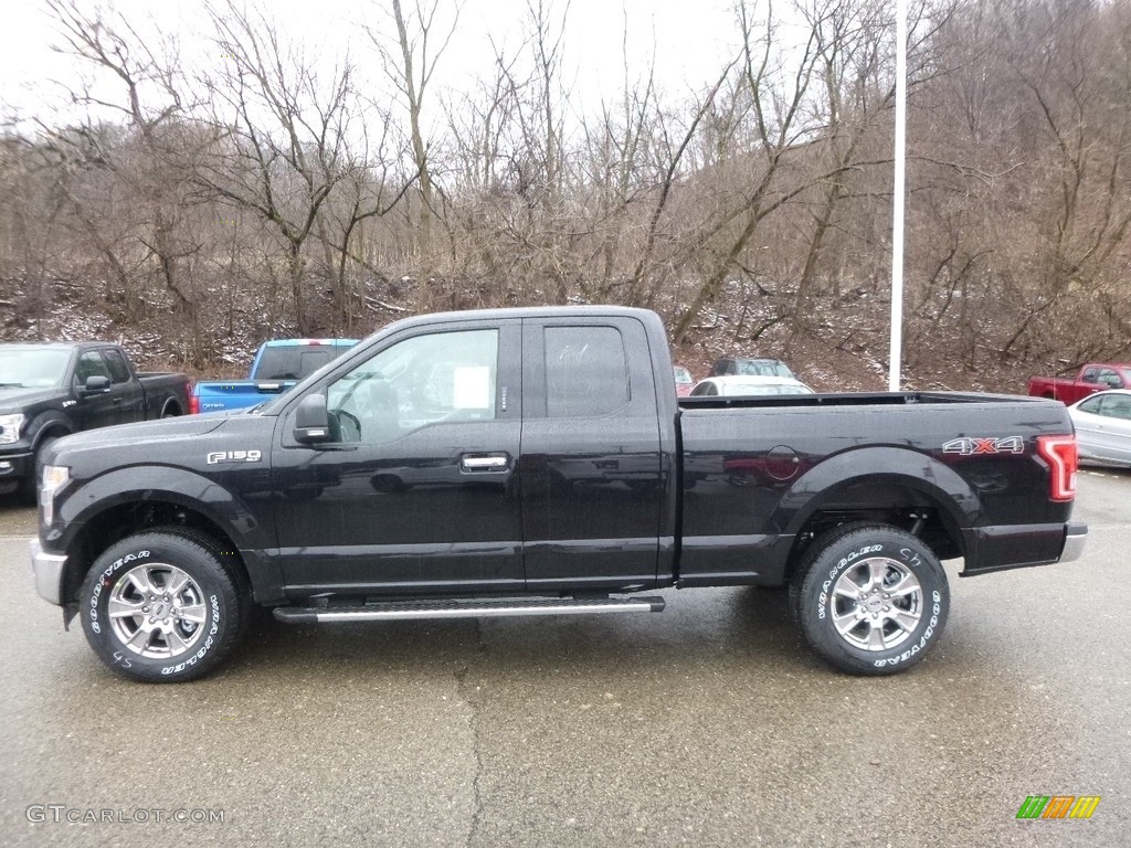 2017 F150 XLT SuperCab 4x4 - Shadow Black / Earth Gray photo #5