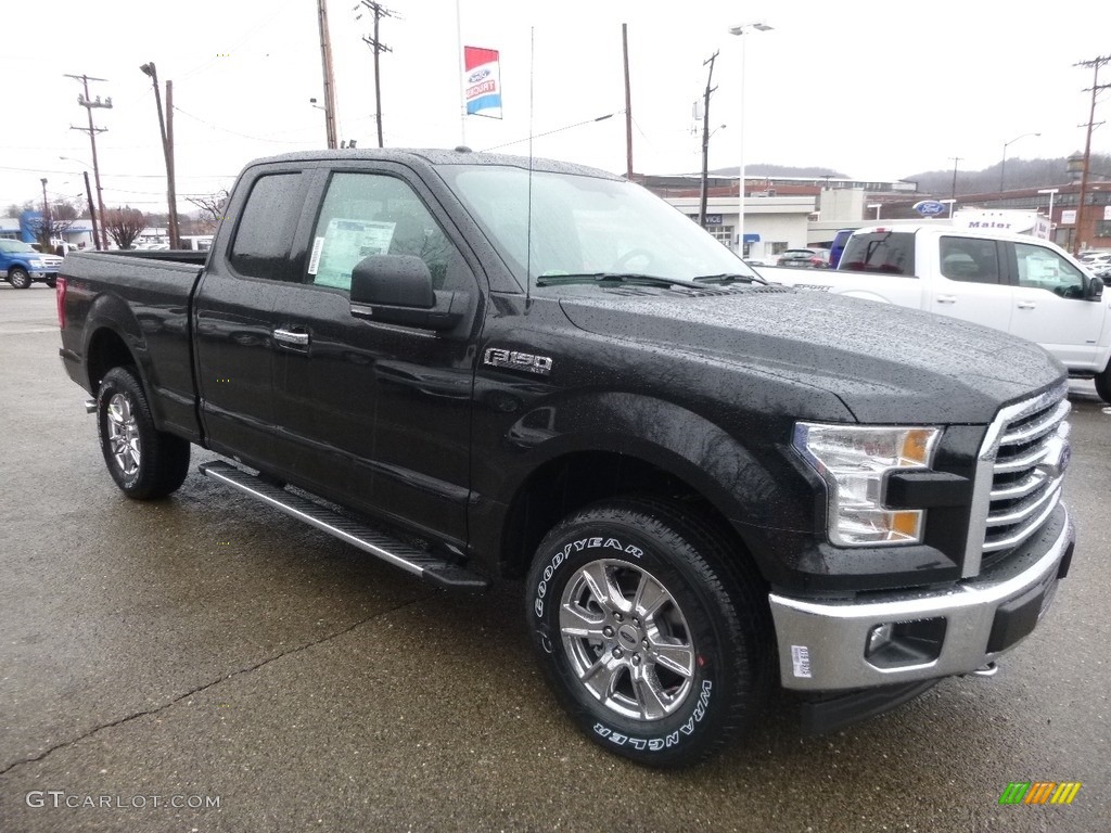 2017 F150 XLT SuperCab 4x4 - Shadow Black / Earth Gray photo #8