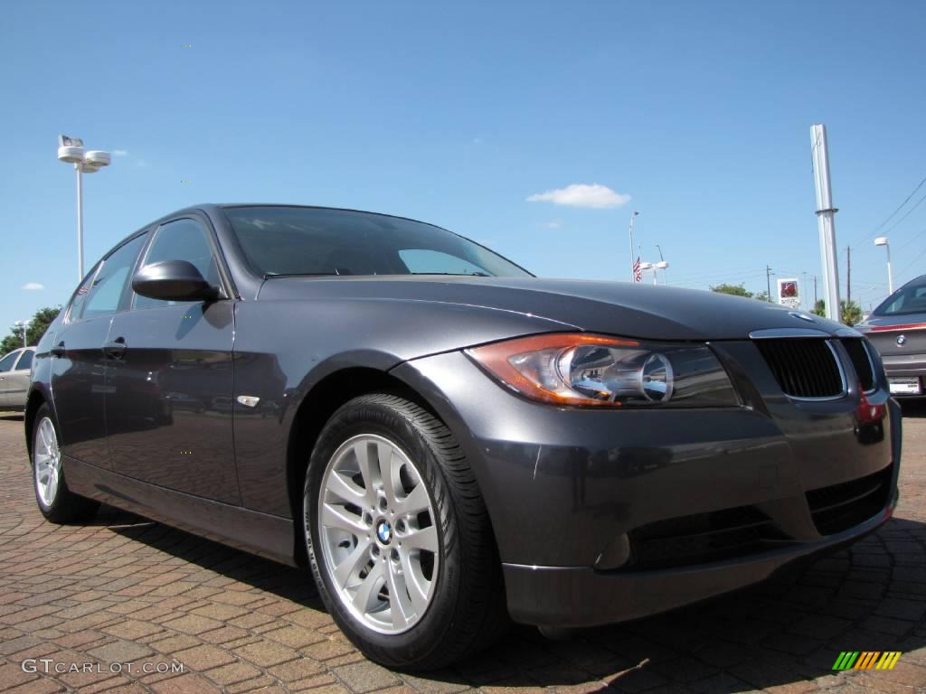 2007 3 Series 328i Sedan - Sparkling Graphite Metallic / Black photo #7