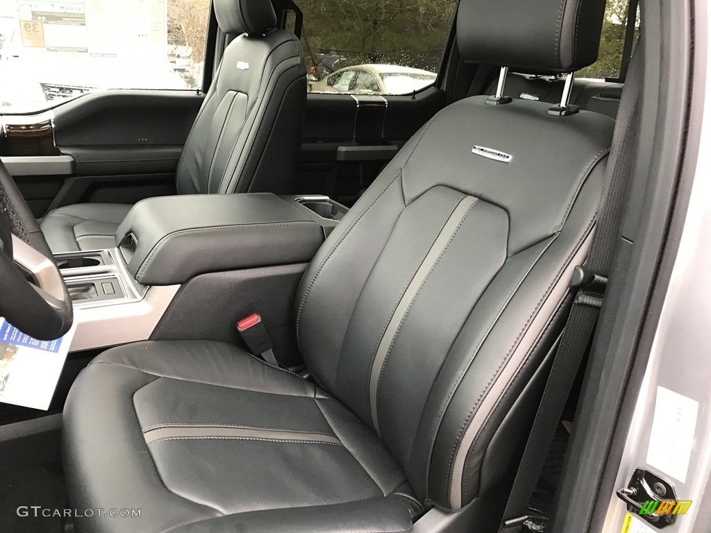 Black Interior 2017 Ford F150 Platinum SuperCrew 4x4 Photo #118433941