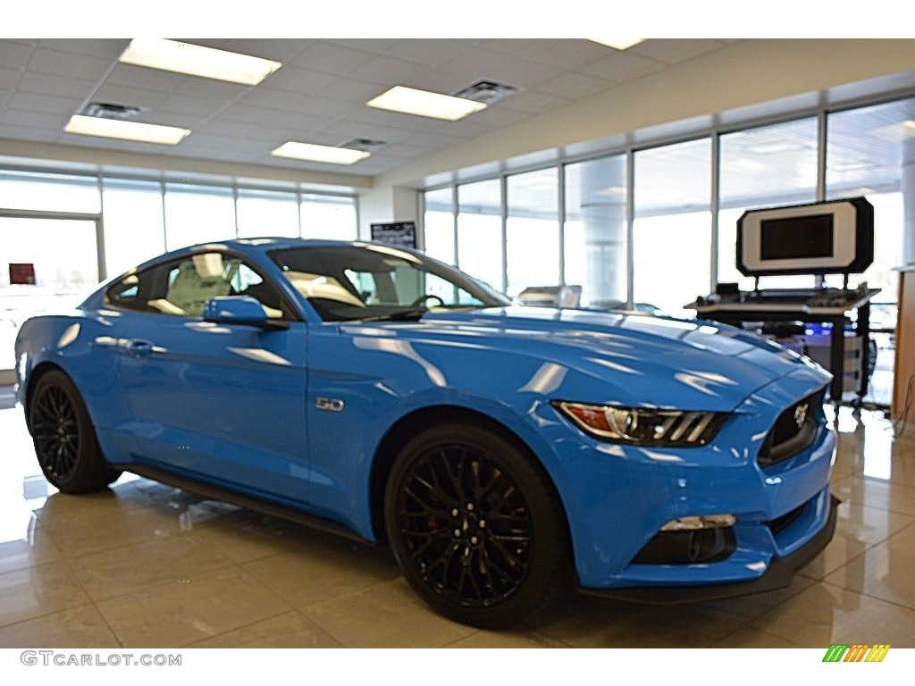 2017 Mustang GT Coupe - Grabber Blue / Ebony photo #1