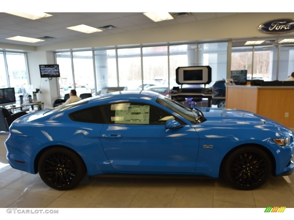 2017 Mustang GT Coupe - Grabber Blue / Ebony photo #2