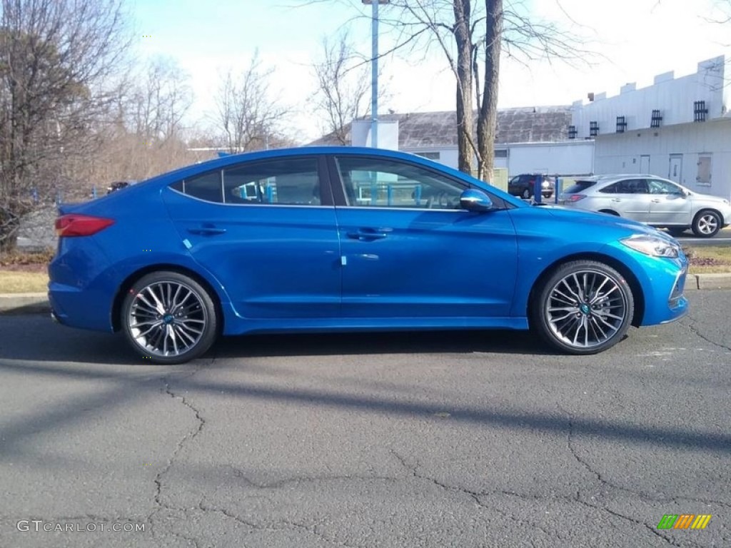 2017 Elantra Sport - Electric Blue / Black photo #3