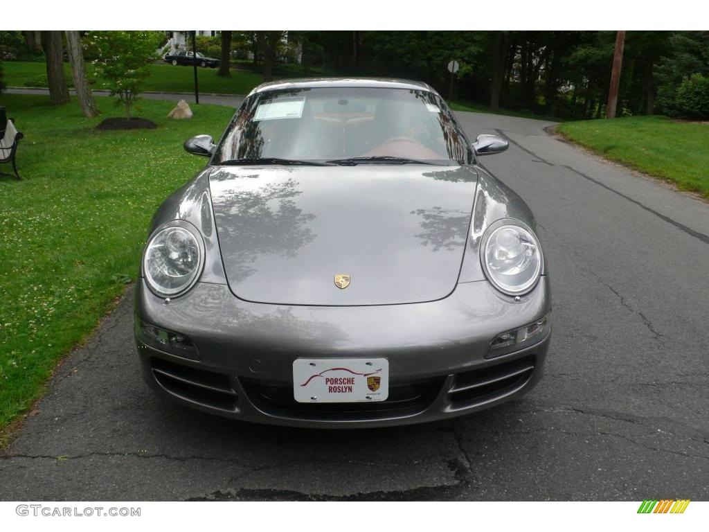 2006 911 Carrera S Coupe - Seal Grey Metallic / Terracotta photo #2