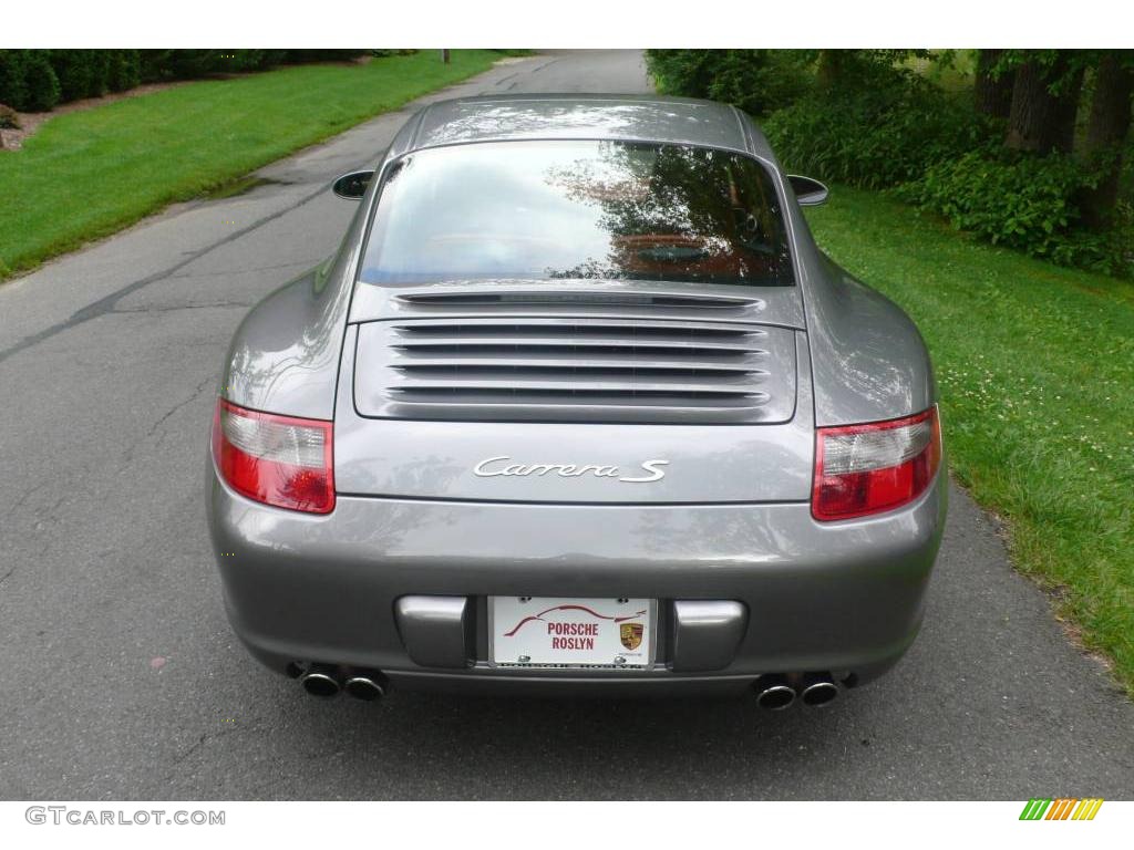 2006 911 Carrera S Coupe - Seal Grey Metallic / Terracotta photo #5