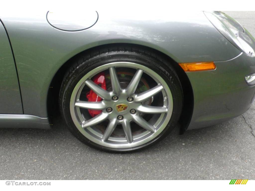 2006 911 Carrera S Coupe - Seal Grey Metallic / Terracotta photo #9