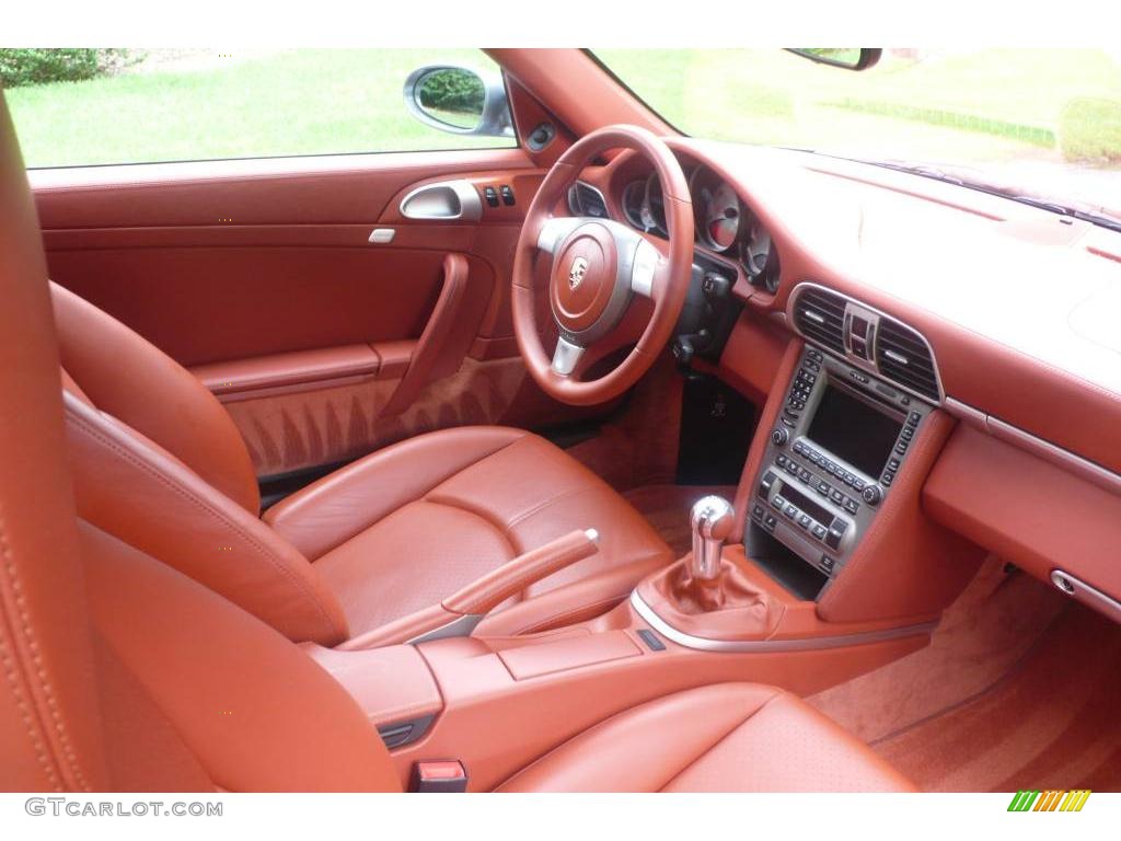 2006 911 Carrera S Coupe - Seal Grey Metallic / Terracotta photo #14